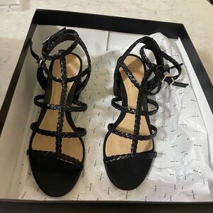 Schutz Strappy Block-Heel Sandals